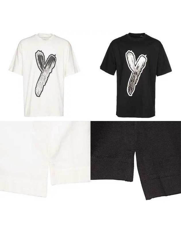 Graphic Logo Cotton Short Sleeve T-Shirt White - Y-3 - BALAAN 7