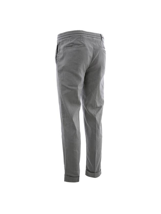 23SS UP1LAC J0770B 02 Linen String Gray Pants - KITON - BALAAN 4
