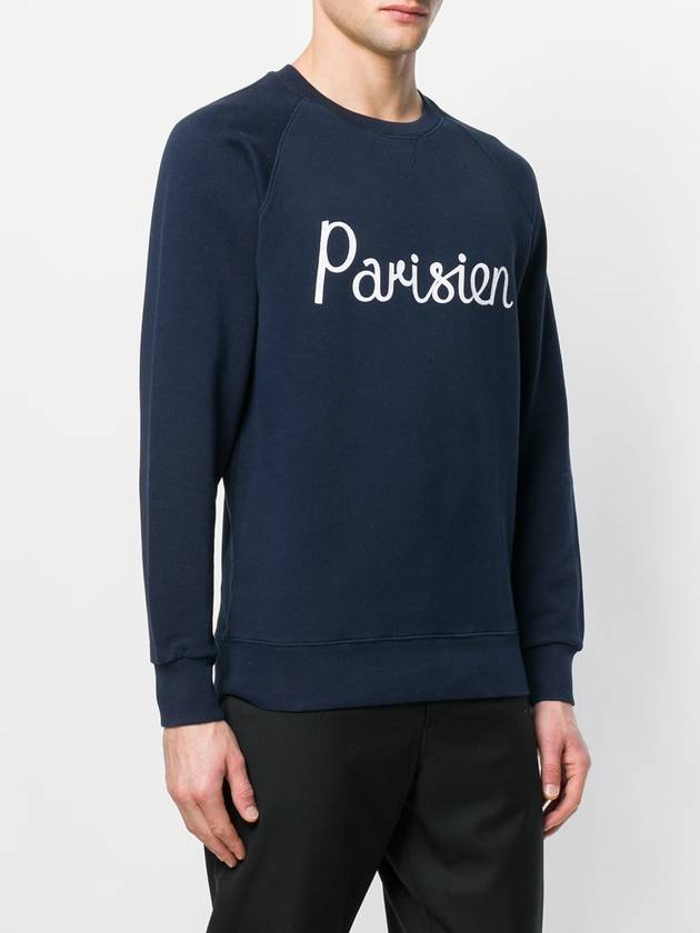 Parisien Logo Sweatshirt Navy - MAISON KITSUNE - BALAAN 4