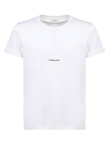 SAINT LAURENT T-SHIRT COL ROND JERSEY IMPRIM - SAINT LAURENT - BALAAN 1