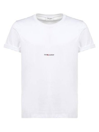 SAINT LAURENT T-SHIRT COL ROND JERSEY IMPRIM - SAINT LAURENT - BALAAN 1