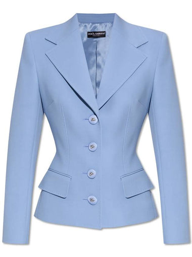 Dolce & Gabbana Wool Blazer, Women's, Blue - DOLCE&GABBANA - BALAAN 1