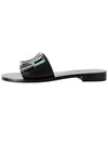 Metal Logo Slippers Black Blue - DIOR - BALAAN 3