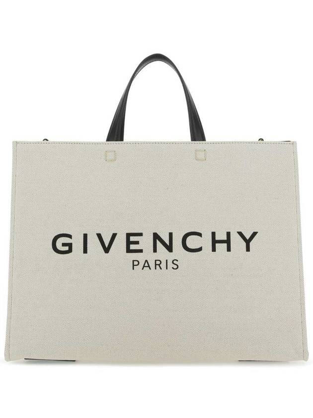 G Logo Canvas Medium Tote Bag Beige - GIVENCHY - BALAAN 2