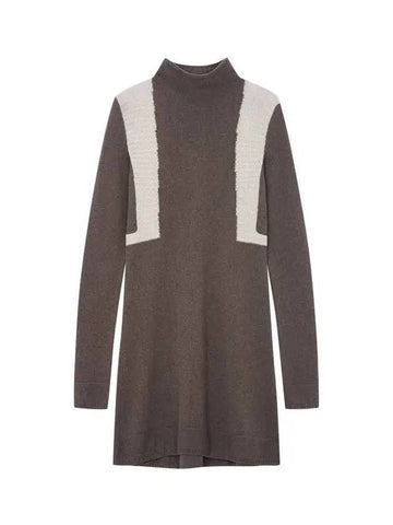 WOMEN Color Block Cashmere Long Knit Warm Gray 270602 - RICK OWENS - BALAAN 1