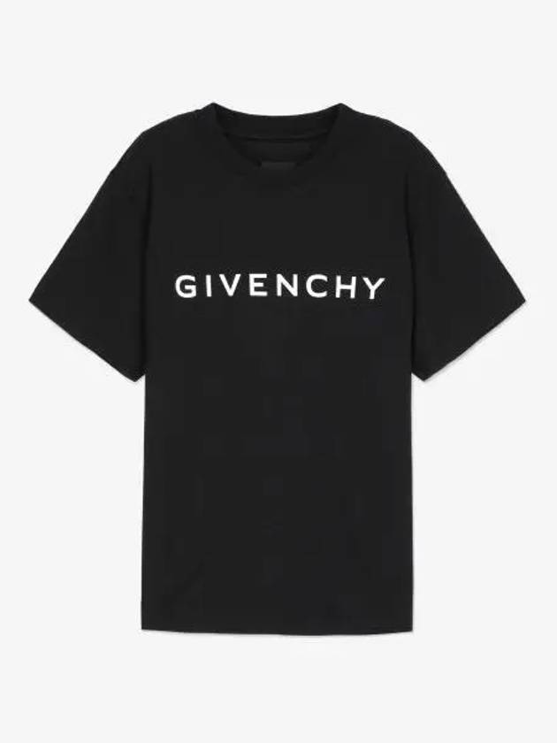 Archetype Logo Print Short Sleeve T-Shirt Black - GIVENCHY - BALAAN 2