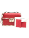 Women s Valentino QW2B0C45KTQ Red Leather Garavani Rockstud Two Way Bag gt 2WAY Gangbuk used luxury goods - VALENTINO - BALAAN 3