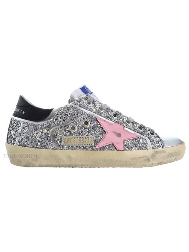 Women's Black Tab Superstar Silver Glitter - GOLDEN GOOSE - BALAAN 1