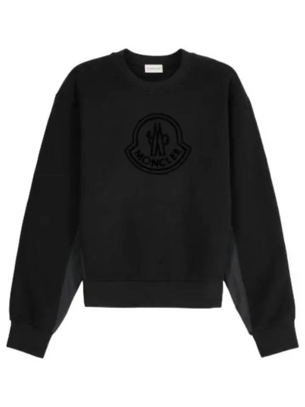 Logo sweatshirt black t shirt - MONCLER - BALAAN 1