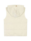 cable tissue knit down vest OF2003LBIVORY - ONOFF - BALAAN 3