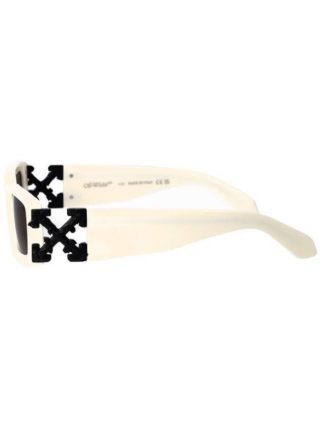 Roman rectangular frame sunglasses OERI098F23PLA0010107 - OFF WHITE - BALAAN 4