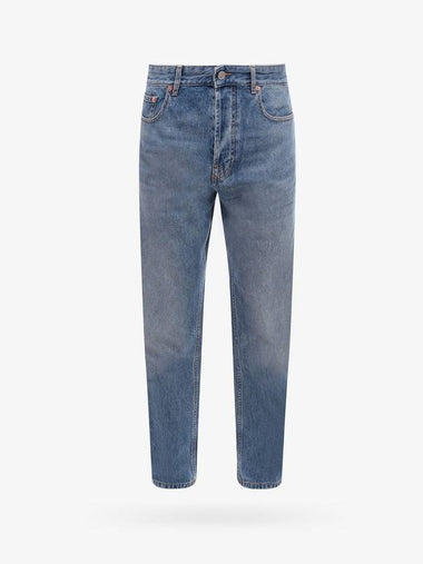 Cotton Back V Logo Signature Jeans Blue - VALENTINO - BALAAN 1