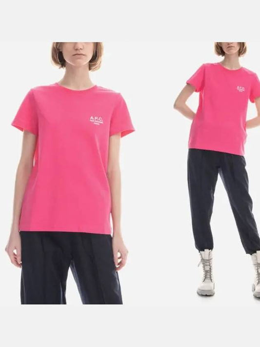 Women's New Denise Short Sleeve T-Shirt Pink - A.P.C. - BALAAN.