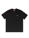 Women's Ovan D Patch Short Sleeve T-Shirt Black - DIESEL - BALAAN 2