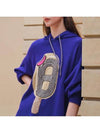 Funny Ice Cream Cashmere Hoodie Violet Iris - HERMES - BALAAN 4