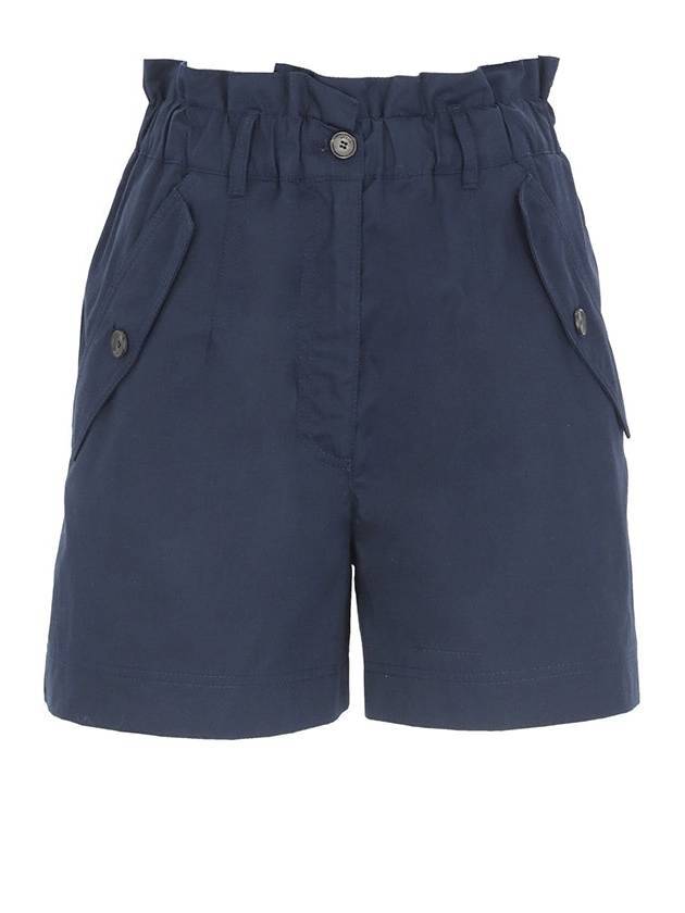 Women's Cotton Casual Shorts Midnight Blue - KENZO - BALAAN.