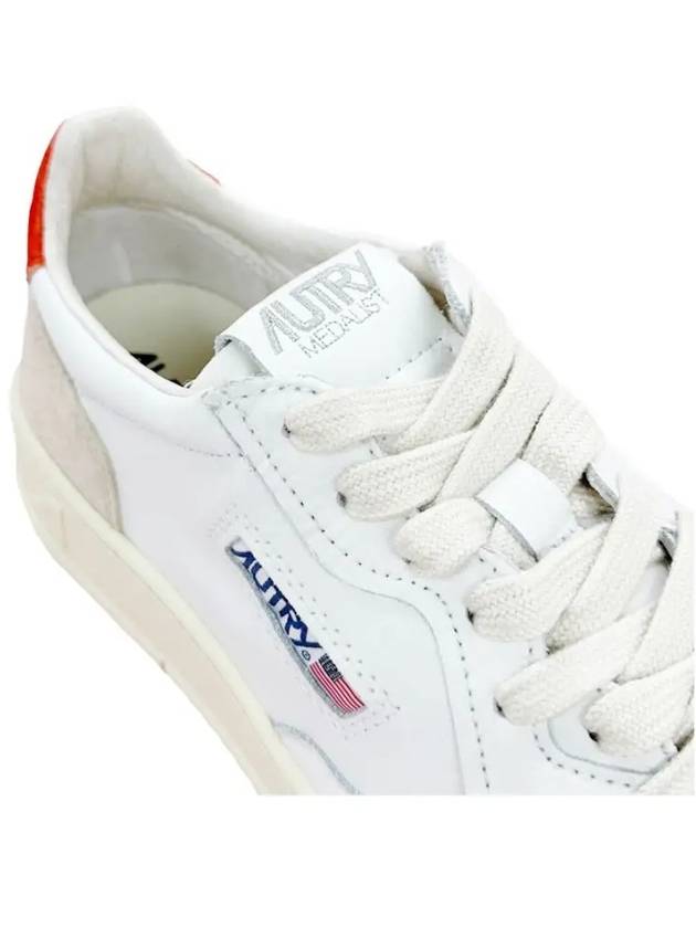 Medalist Leather Suede Orange Tab Low Top Sneakers White - AUTRY - BALAAN 4