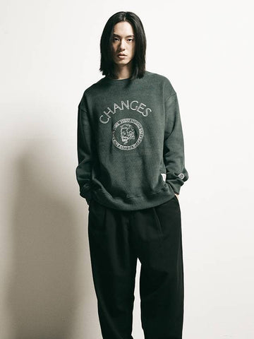 Change embroidery sweatshirt dark green - FFEFF STUDIO - BALAAN 1