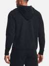 Essential Fleece Hooded Jacket Black - UNDER ARMOUR - BALAAN 5