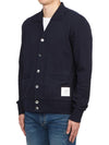 Logo Patch Rib Cardigan Navy - THOM BROWNE - BALAAN 3