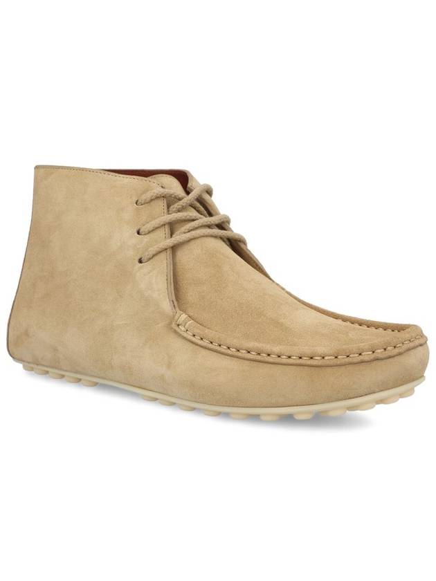 Lace up dot sole walker boots light wood smoke - LORO PIANA - BALAAN 3