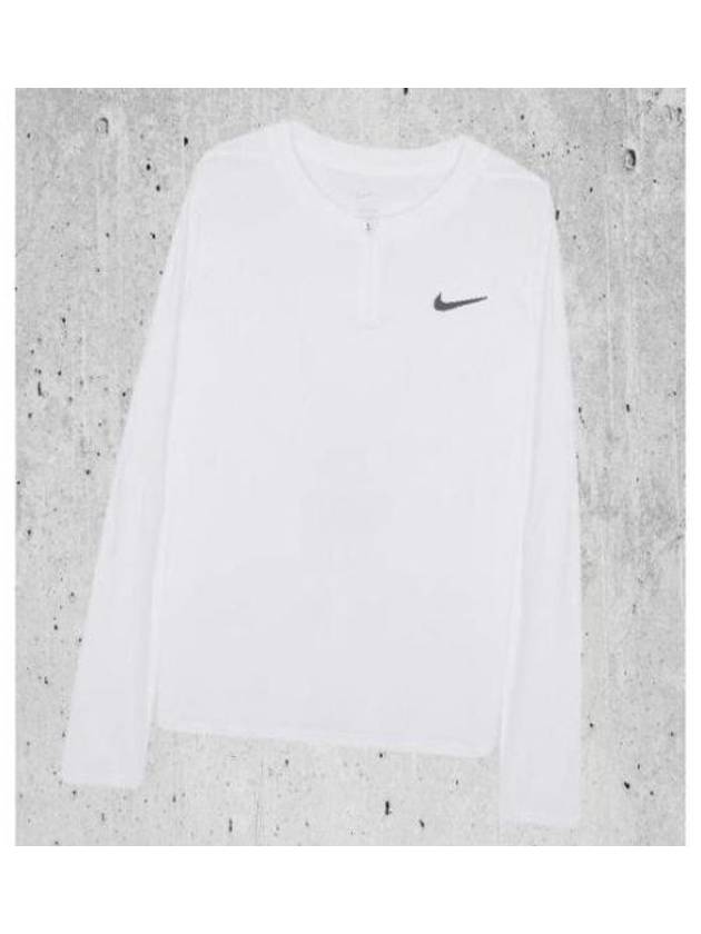 Dri-Fit Advantage Half-Zip Long Sleeve T-Shirt White - NIKE - BALAAN 2