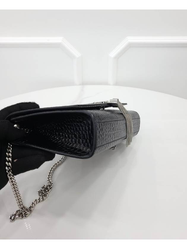 Crocodile Kate Medium Chain Tassel Bag - SAINT LAURENT - BALAAN 5