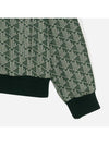 Monogram pattern jacquard zip-up jacket green - LACOSTE - BALAAN 5