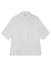 Boxy Cotton Shirt White - MAISON KITSUNE - BALAAN 2