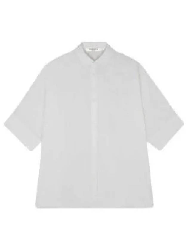 Boxy Cotton Shirt White - MAISON KITSUNE - BALAAN 2