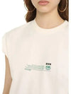 Slogan Logo Short Sleeve T-Shirt Ivory - MSGM - BALAAN 3