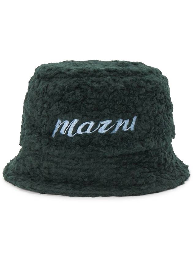 Logo embroidered fleece bucket hat CLZC0110S0UTA117 - MARNI - BALAAN 3