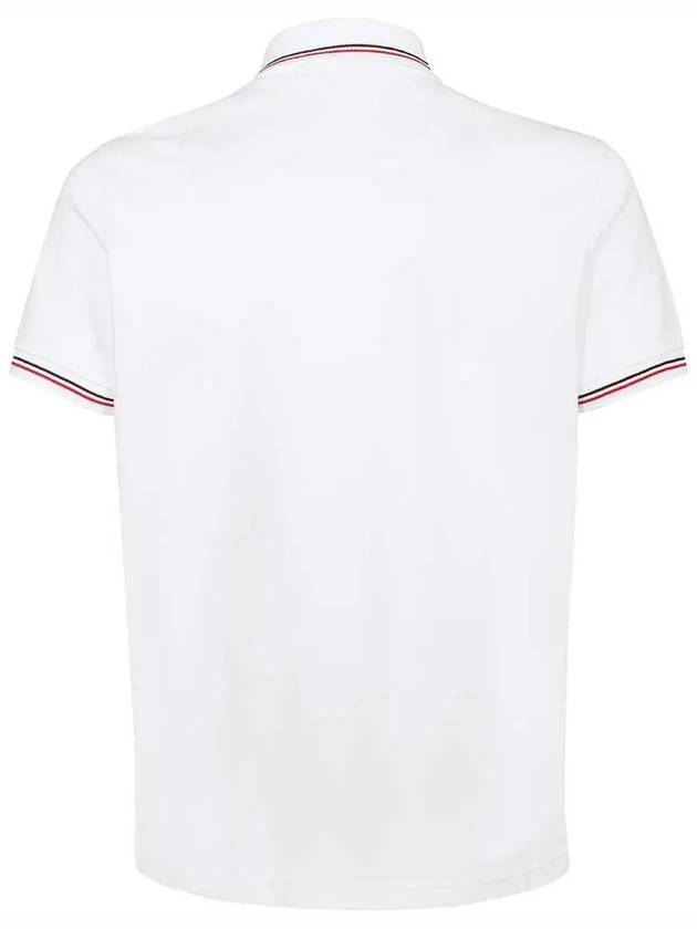 Logo three stripe collar tshirt white 8A000 12 84556 001 - MONCLER - BALAAN 3