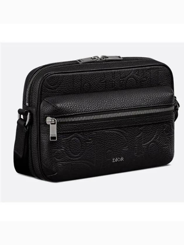 Rider 2.0 Zipped Grained Kapskin Messenger Bag Black - DIOR - BALAAN 4