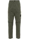 Supima Cotton Twill Stretch TC Straight Pants Green - STONE ISLAND - BALAAN 2