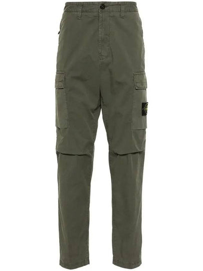 Supima Cotton Twill Stretch TC Straight Pants Green - STONE ISLAND - BALAAN 2