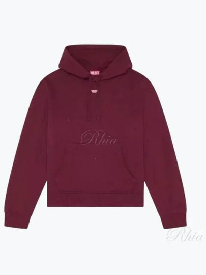 Men's S-Ginn-D Logo Hoodie Burgundy - DIESEL - BALAAN 2