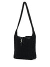 Raffia Shoulder Bag Black - SAINT LAURENT - BALAAN 3