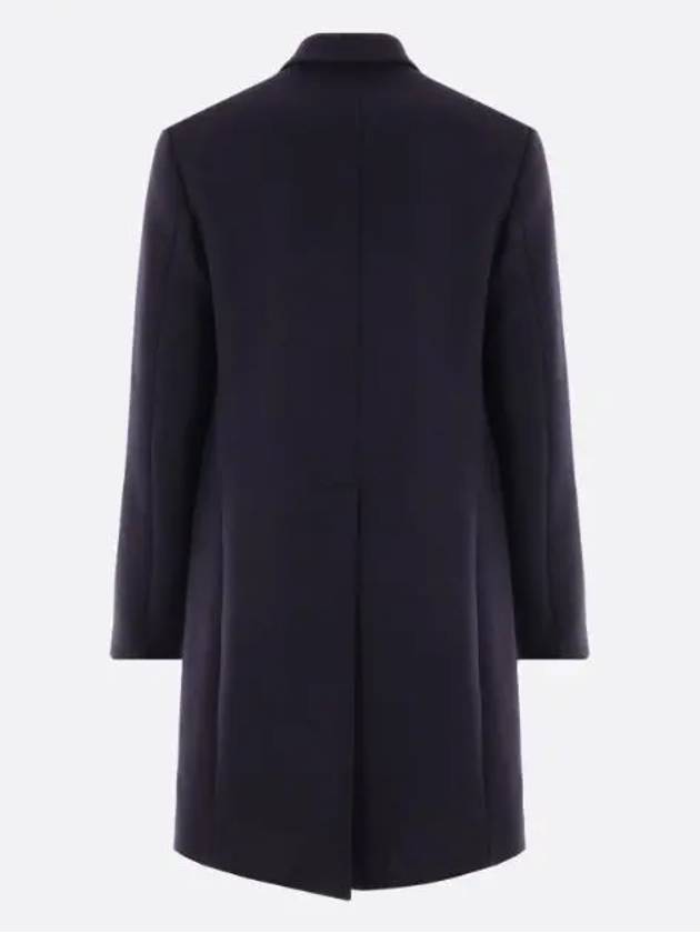 Men's Wool Blend Double Coat Navy - PRADA - BALAAN 3