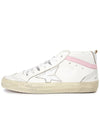 Mid Star Leather High Top Sneakers Pink White - GOLDEN GOOSE - BALAAN 5