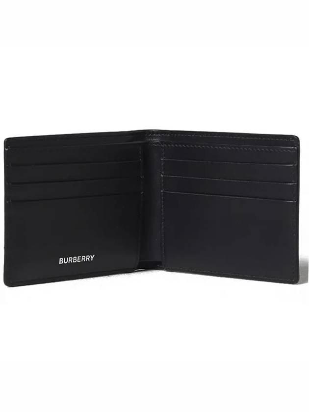 Check Slim Bifold Leather Half Wallet Beige - BURBERRY - BALAAN 4