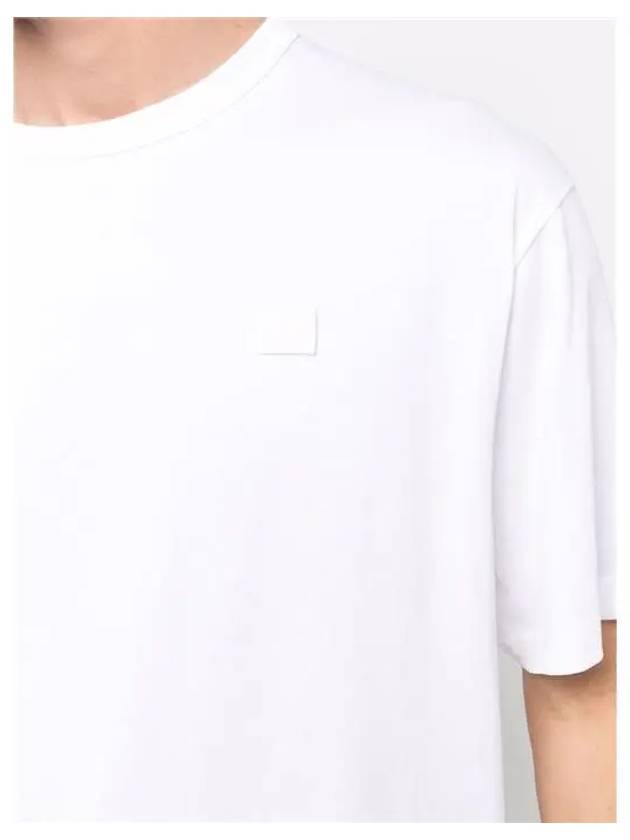 Face Patch Short Sleeve T-Shirt White - ACNE STUDIOS - BALAAN 3