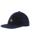 embroided logo corduroy ball cap navy - BARACUTA - BALAAN 3