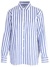 Men's Striped Poplin Long Sleeve Shirt Blue - COMME DES GARCONS - BALAAN 2