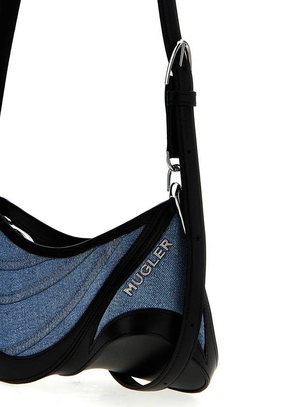 Mugler 'Small Denim Spiral Curve 01' Shoulder Bag - MUGLER - BALAAN 3