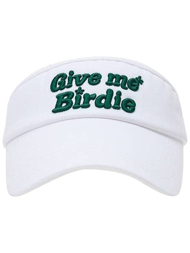 Give Me Burdie Casual Fit Visor Hat White - GOXO - BALAAN 1