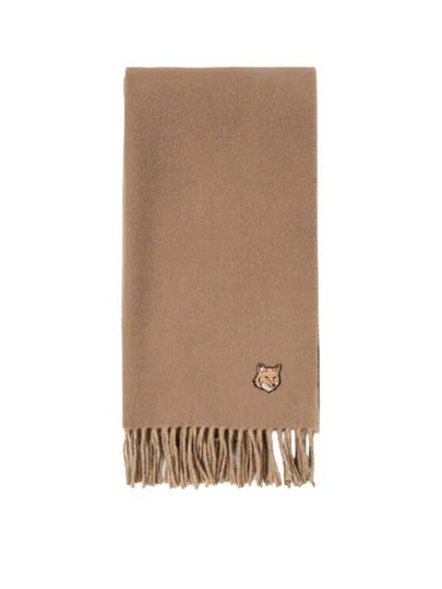 Bold Fox Head Double Face Scarf Beige - MAISON KITSUNE - BALAAN 2