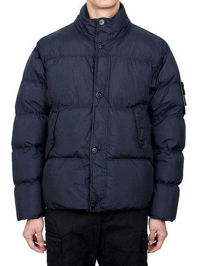 Garment Dyed Crinkle Reps Down Padding Navy - STONE ISLAND - BALAAN 2