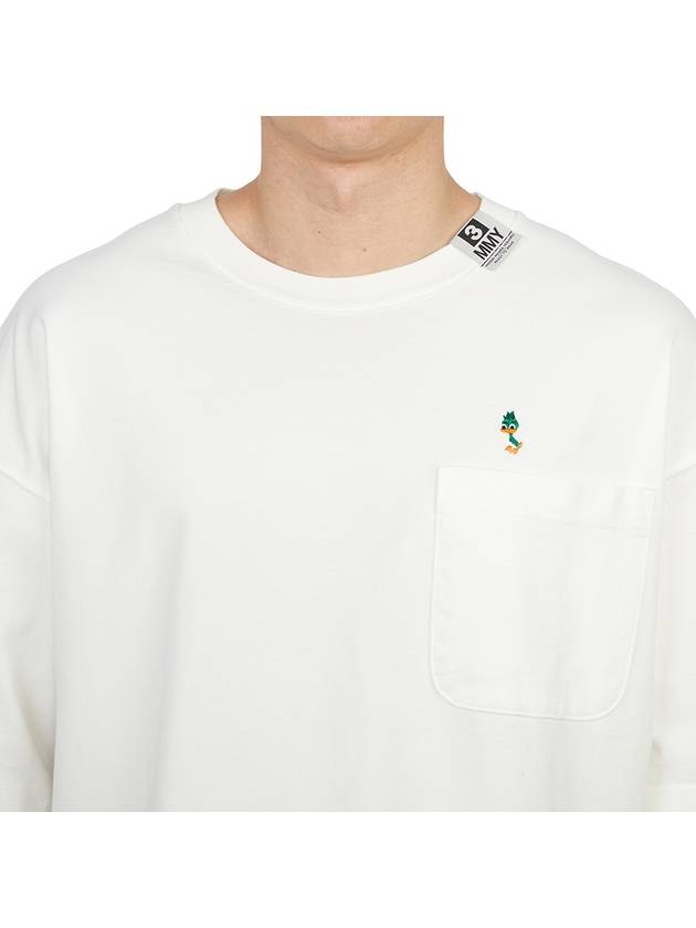 Embroidery Duck Short Sleeve T-Shirt White - MIHARA YASUHIRO - BALAAN 6