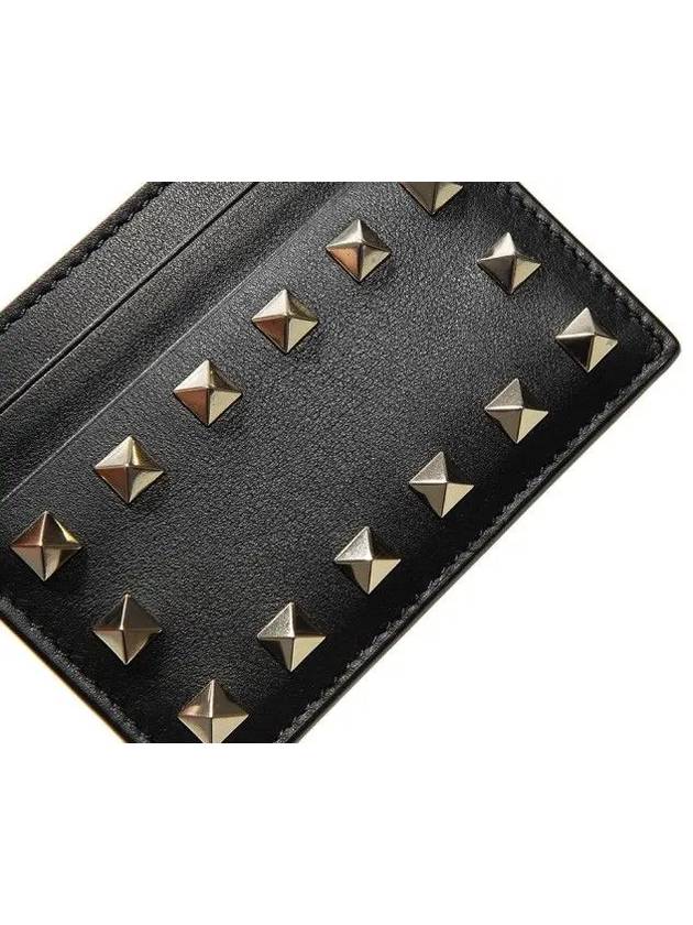 Rockstud Card Wallet Black - VALENTINO - BALAAN 5